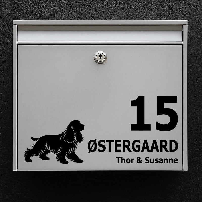 Brievenbussticker met American Cocker Spaniel