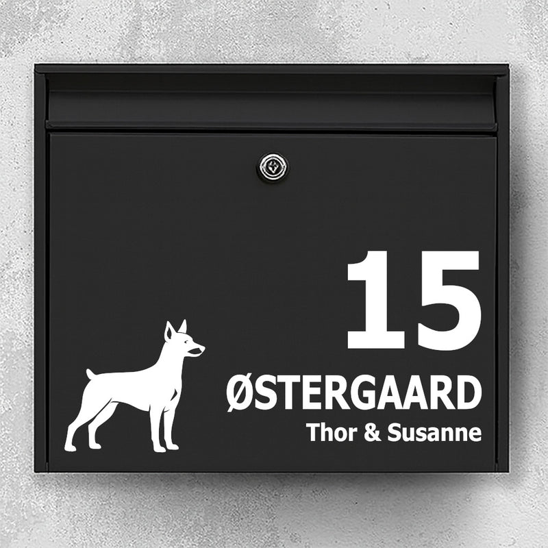 Brievenbussticker met Dwergpinscher
