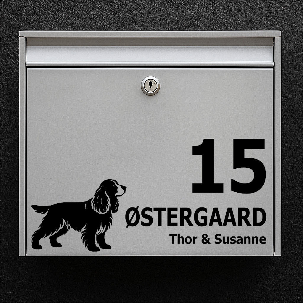 Brievenbussticker met Cocker Spaniel