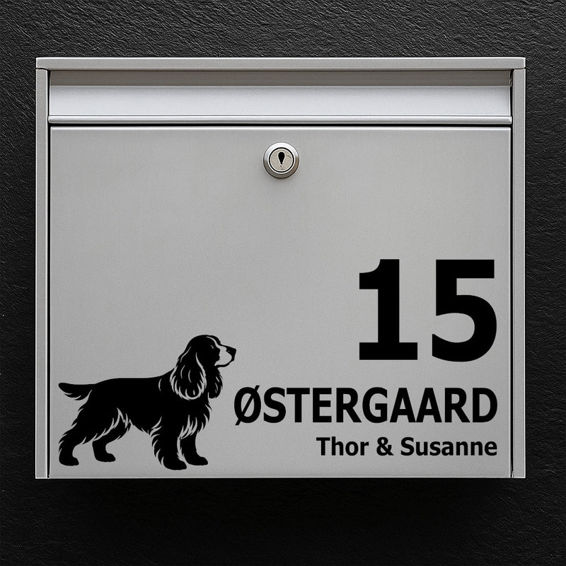 Brievenbussticker met Cocker Spaniel
