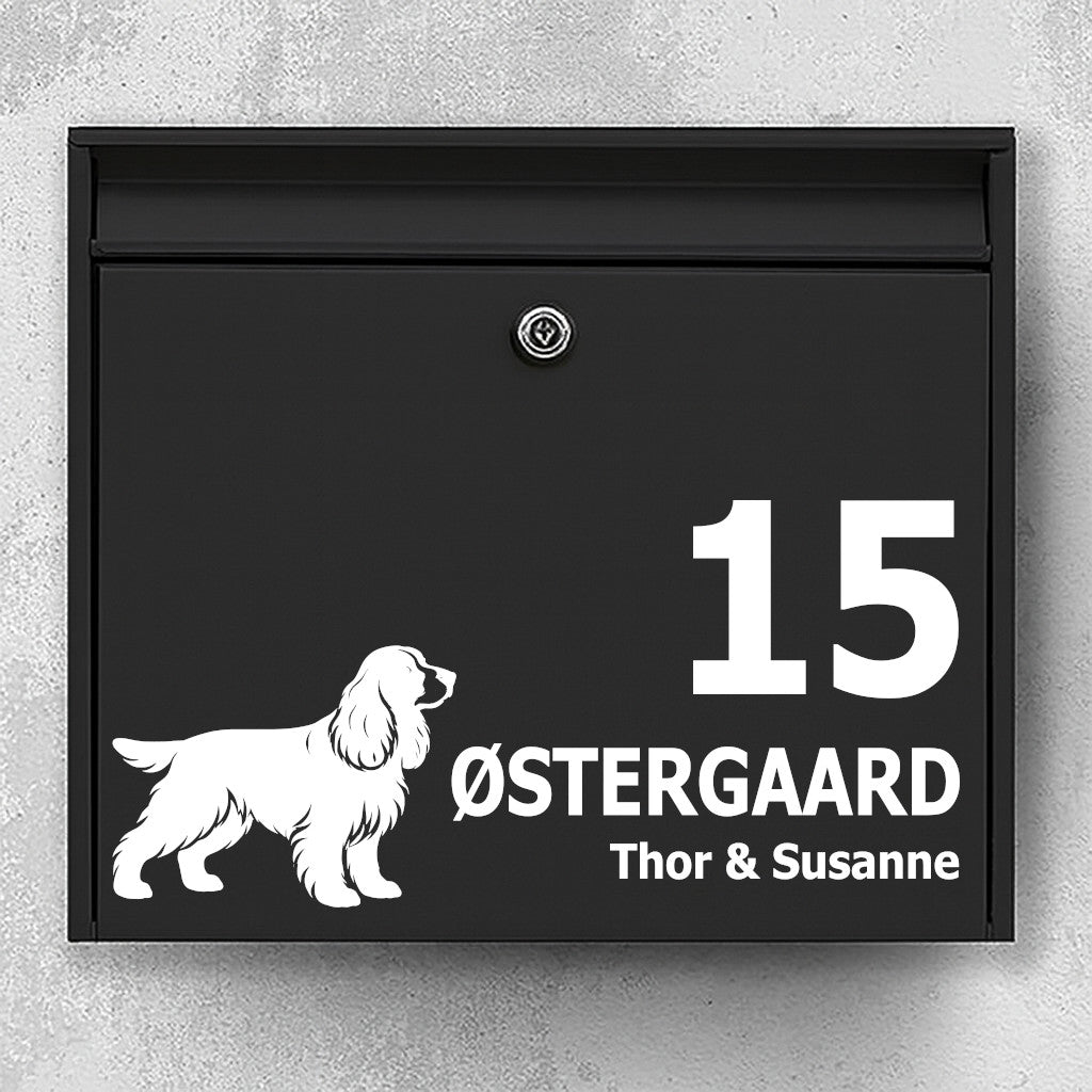 Brievenbussticker met Cocker Spaniel
