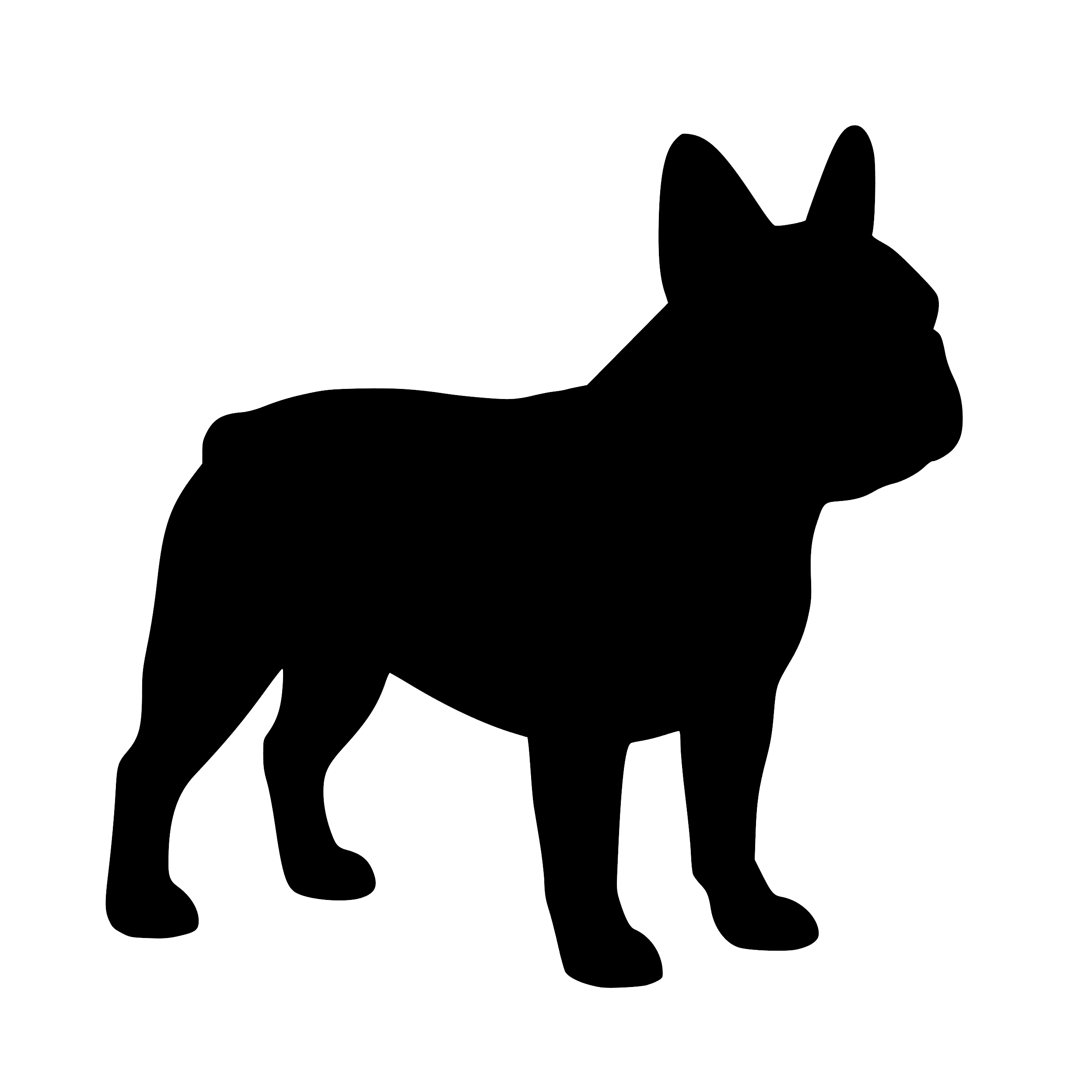Franse Bulldog – Enkelen Motief Sticker