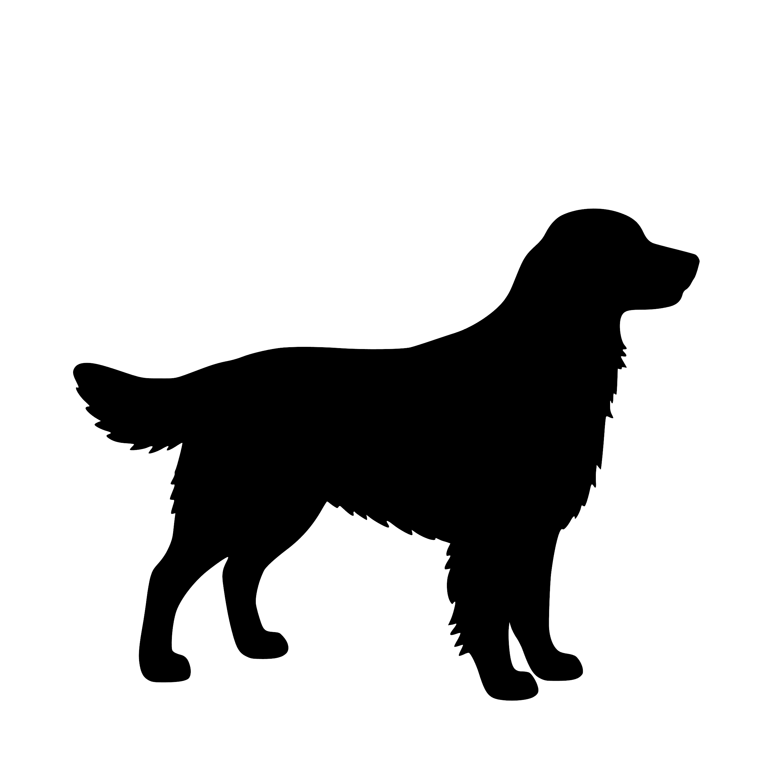 Golden Retriever– Enkelen Motief Sticker
