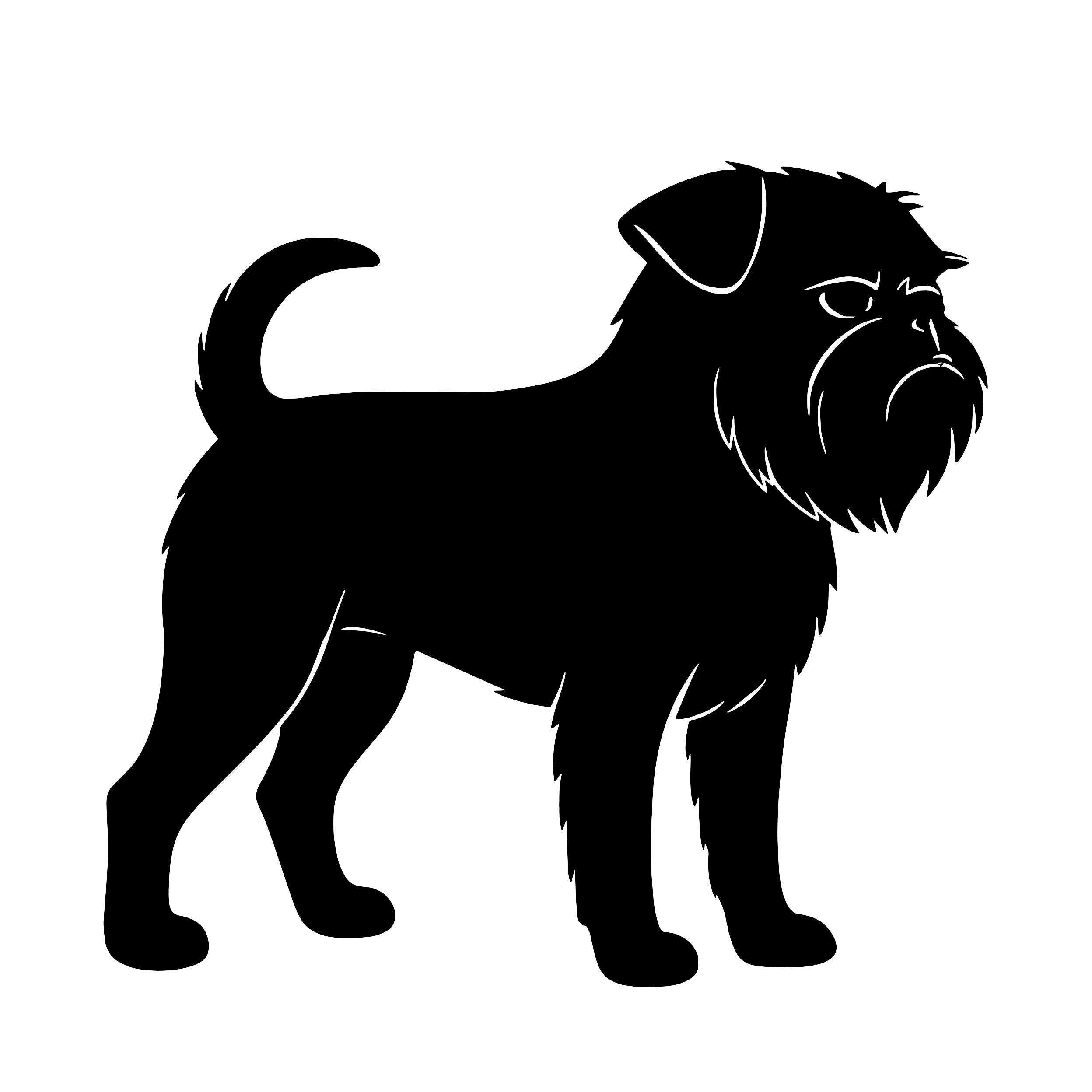 Griffon Bruxellois – Enkelen Motief Sticker