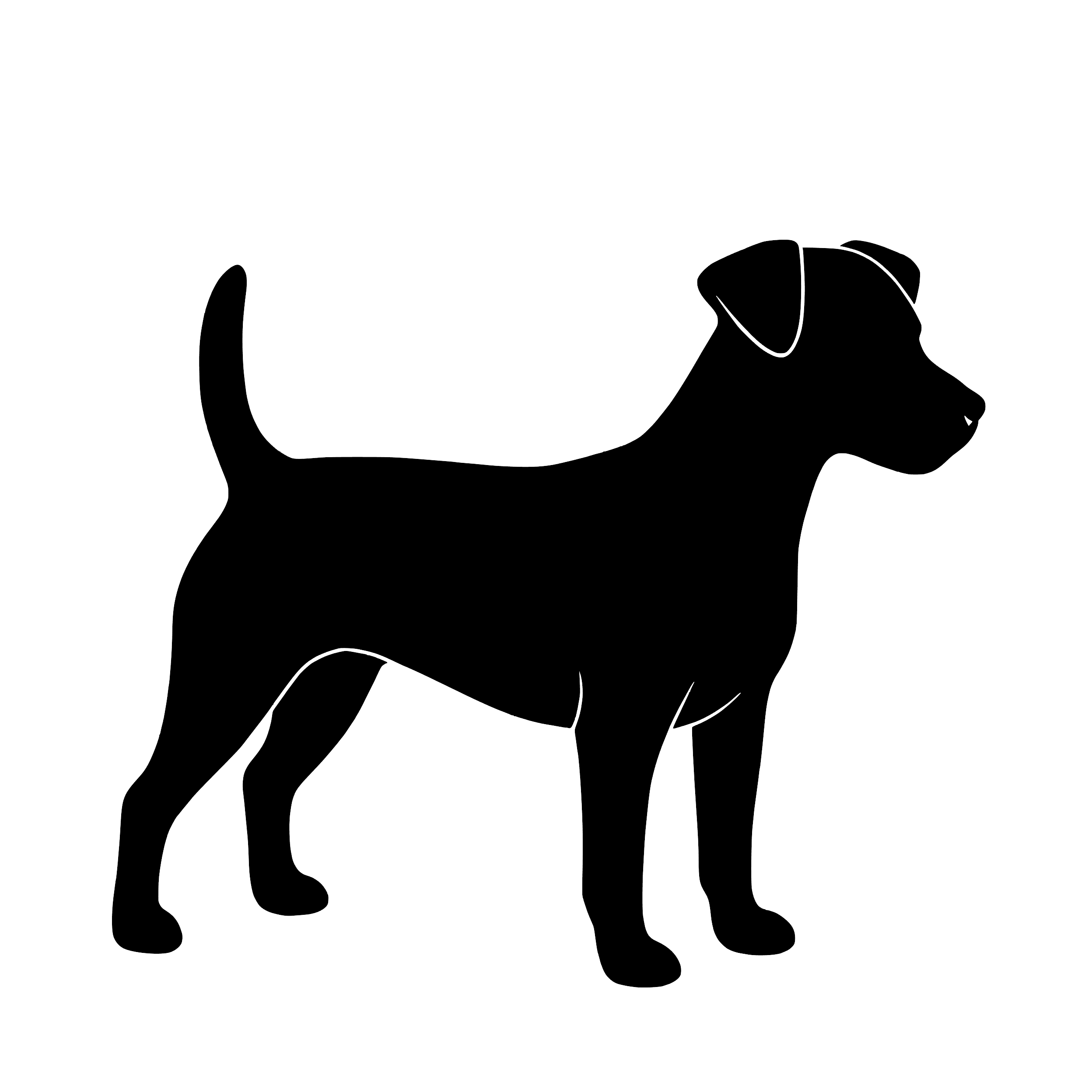 Russell Terrier – Enkelen Motief Sticker