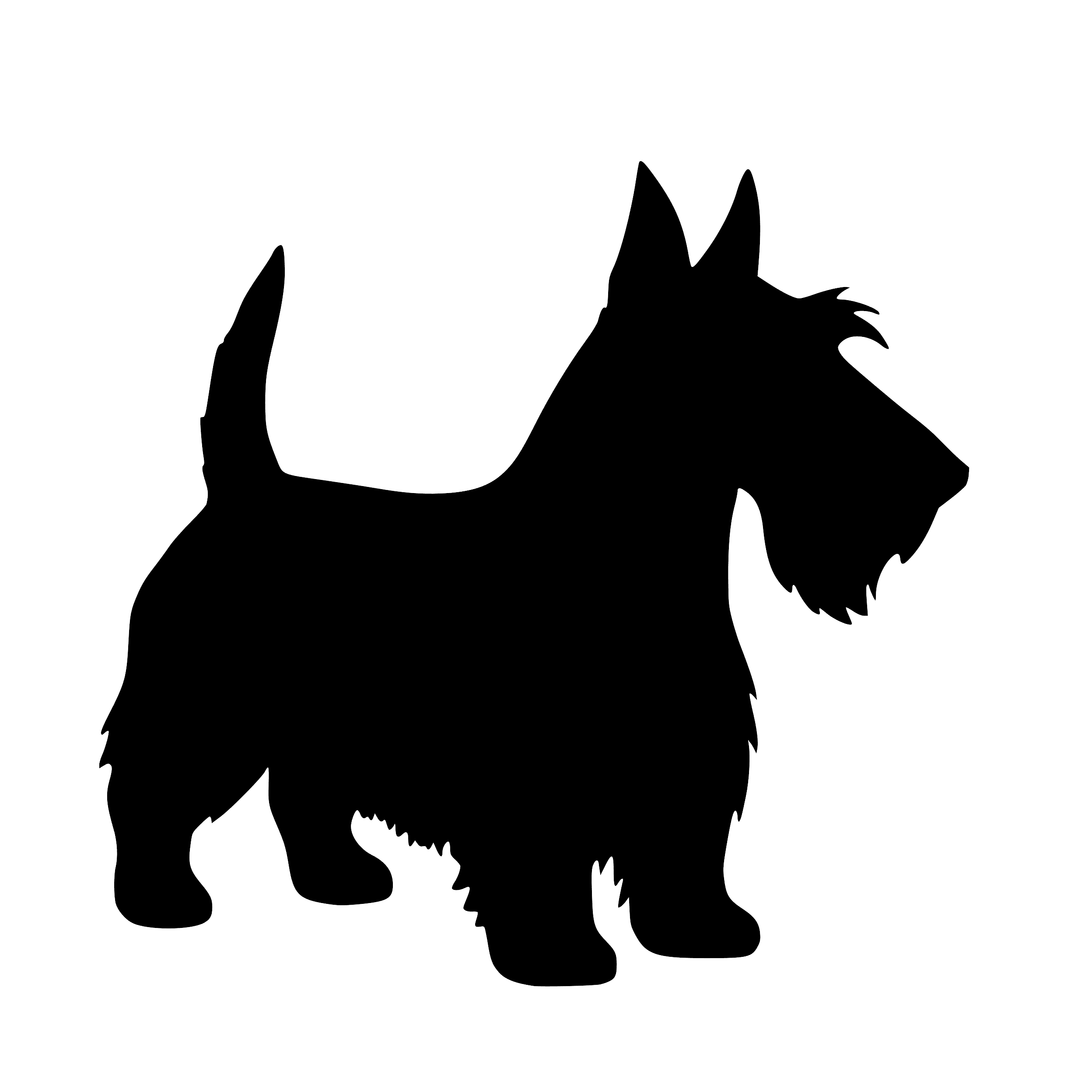 Scottish Terrier – Enkelen Motief Sticker