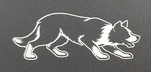 Brievenbussticker met Kortharige Border Collie (drijfhouding)