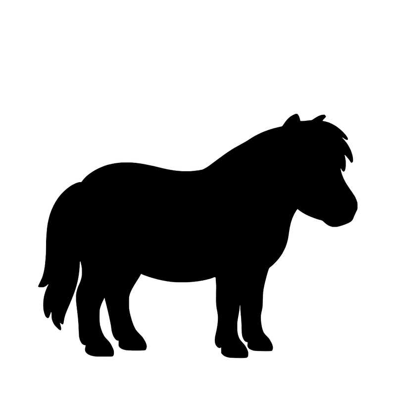 Shetlandpony – Enkelen Motief Sticker