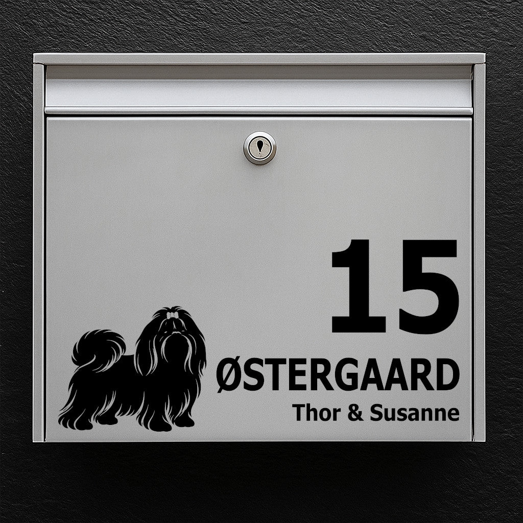 Brievenbussticker met Shih Tzu