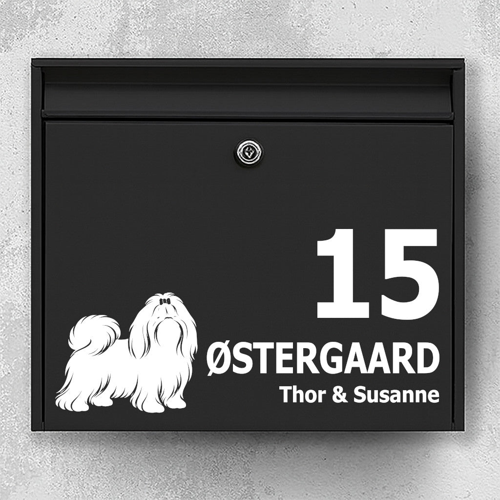 Brievenbussticker met Shih Tzu