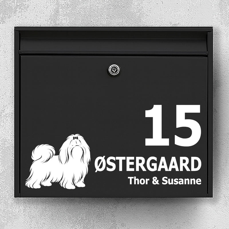 Brievenbussticker met Shih Tzu