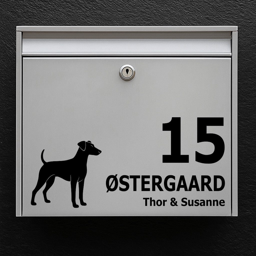 Brievenbussticker met Duitse Pinscher