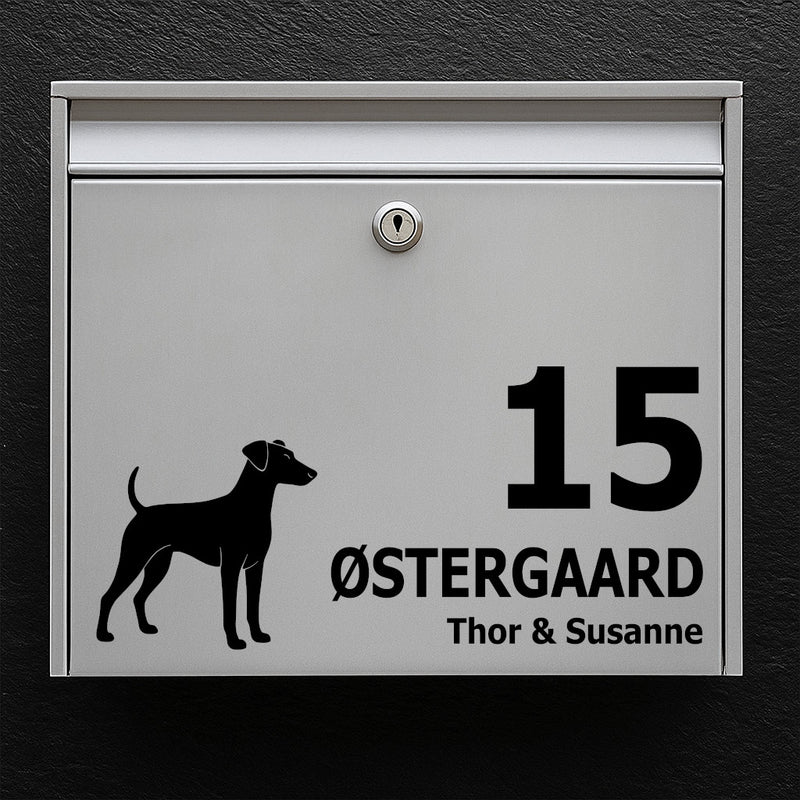 Brievenbussticker met Duitse Pinscher