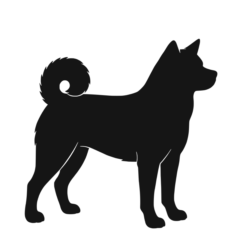 Akita – Enkelen Motief Sticker