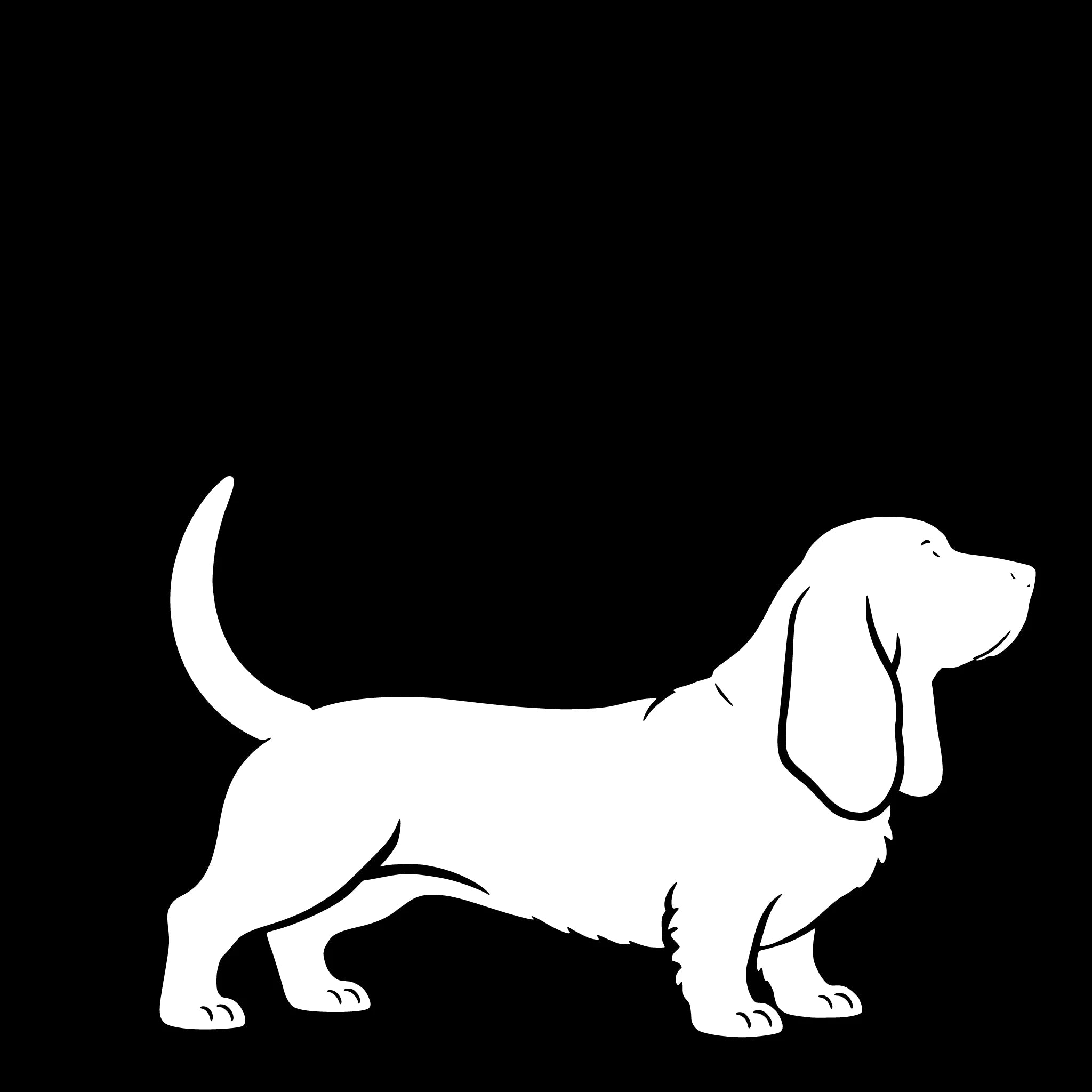 Basset hound – Enkelen Motief Sticker