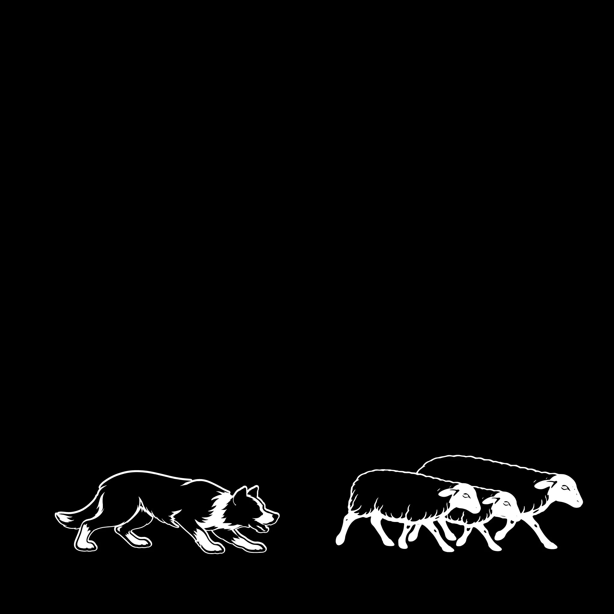 Bordercollie die Schapen Hoedt – Enkelen Motief Sticker