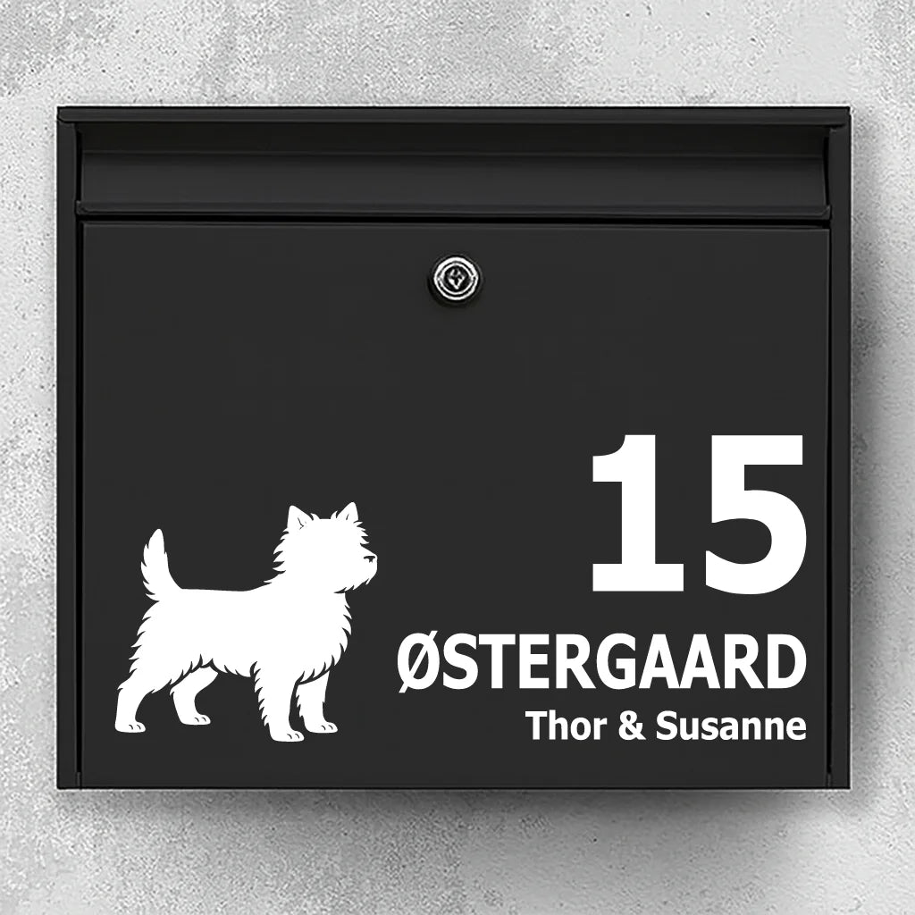Brievenbussticker met Cairn terrier