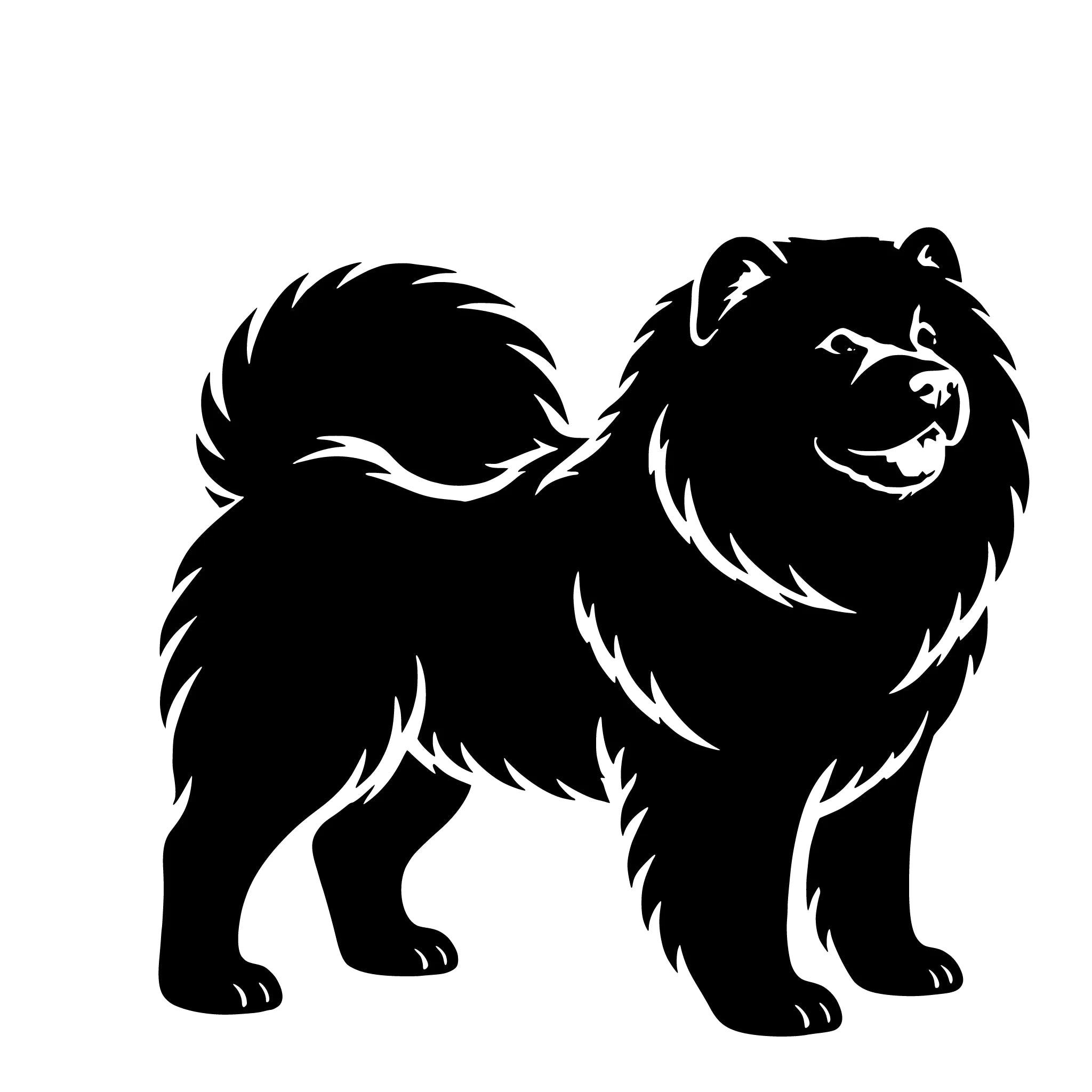 Chow-chow – Enkelen Motief Sticker