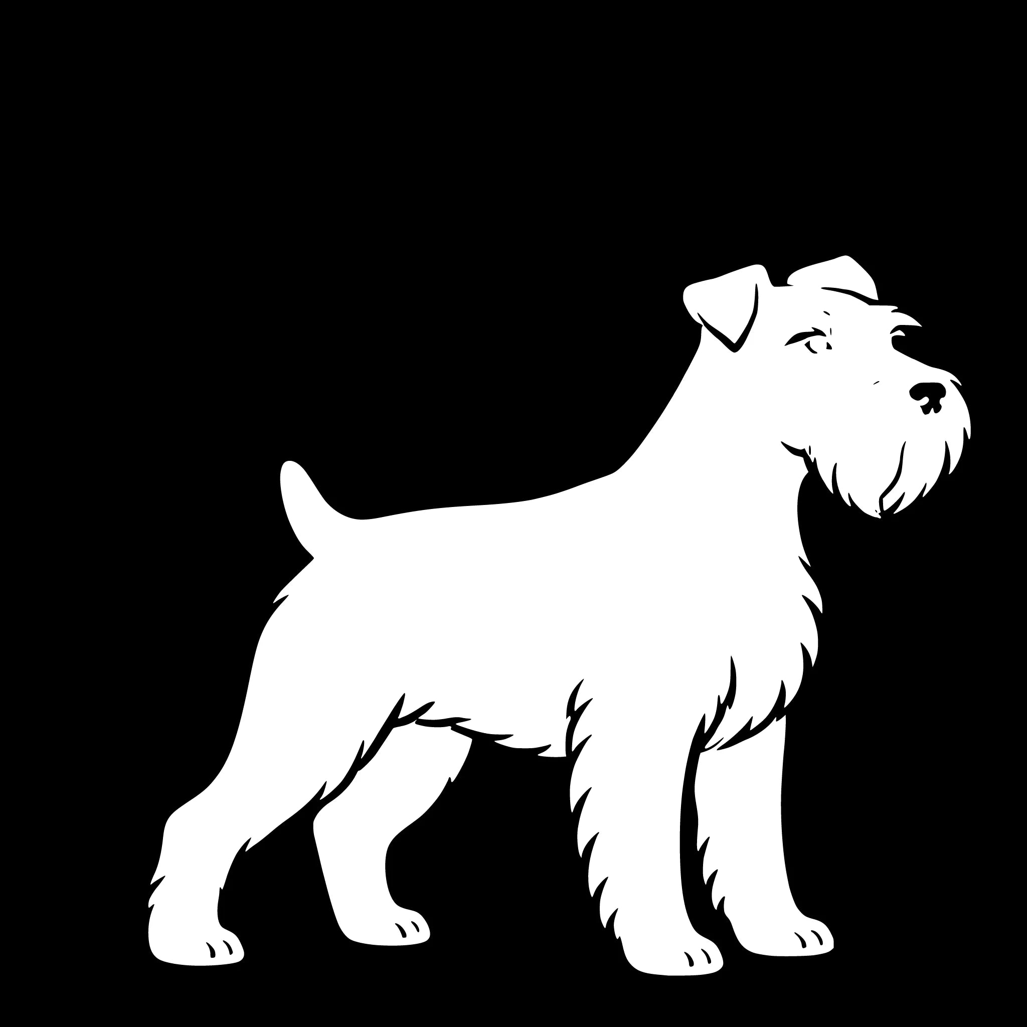 Dwergschnauzer – Enkelen Motief Sticker