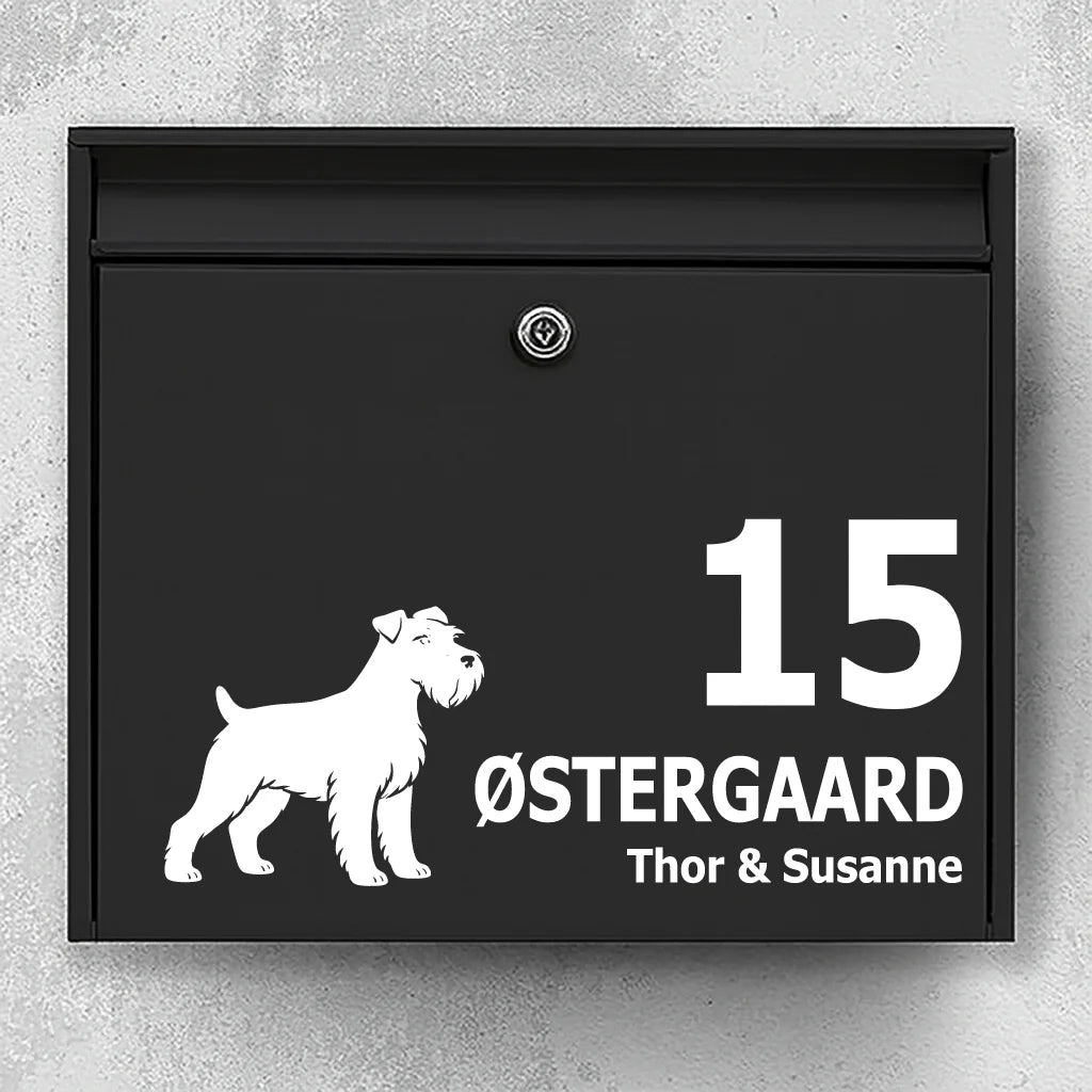 Brievenbussticker met  Dwergschnauzer 