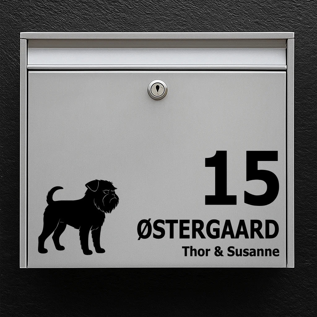 Brievenbussticker met Brussels Griffon (Griffon Bruxellois)