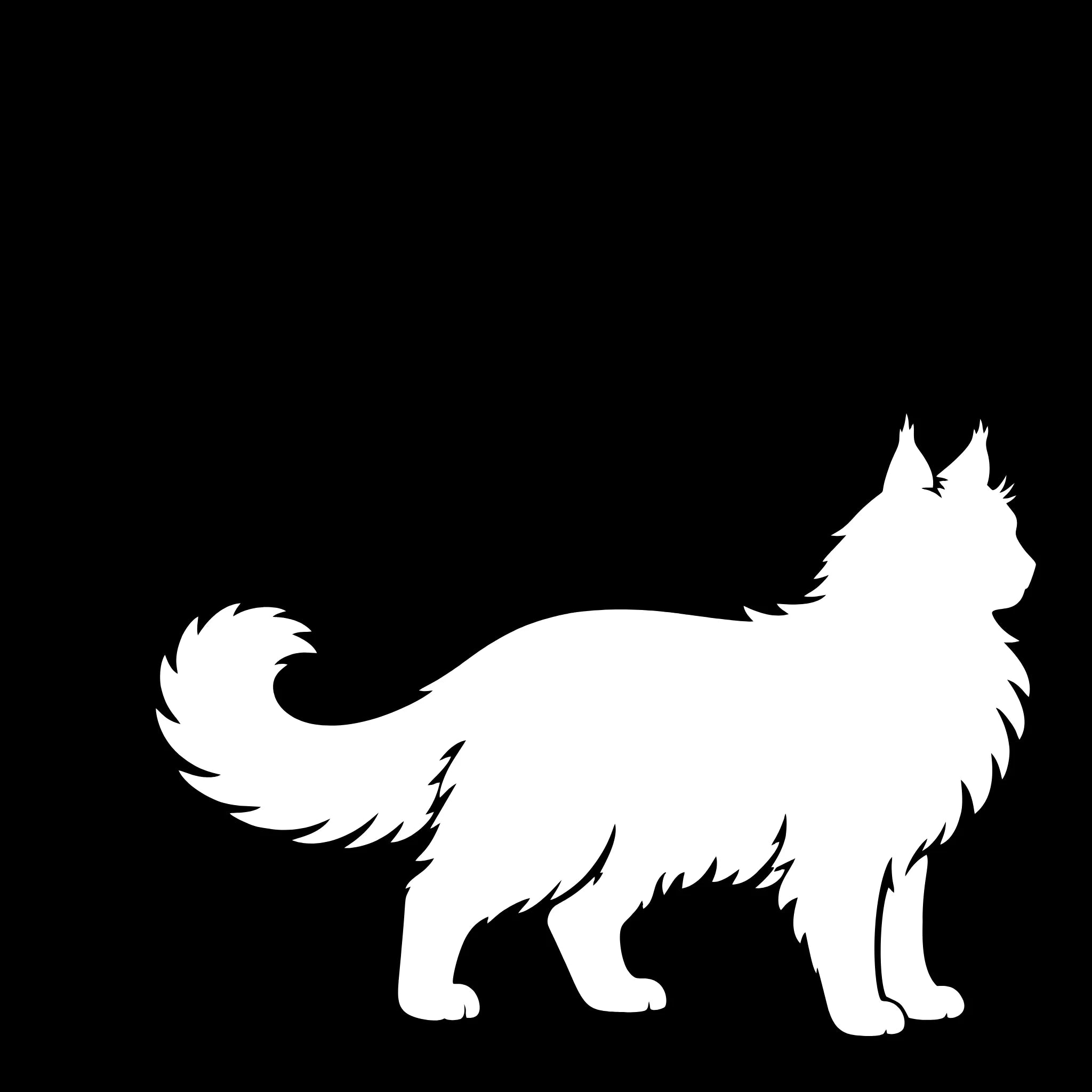 Maine Coon en een Noorse boskat – Enkelen Motief Sticker