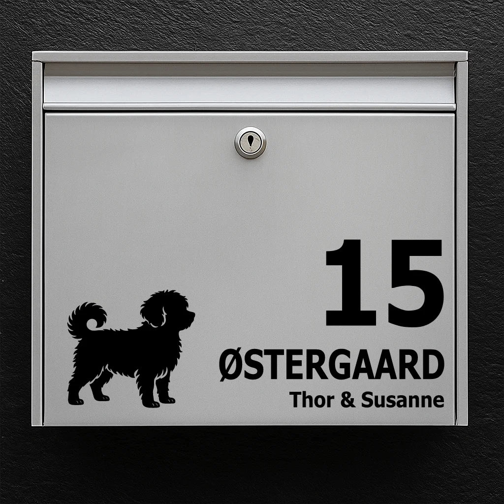 Brievenbussticker met maltipoo