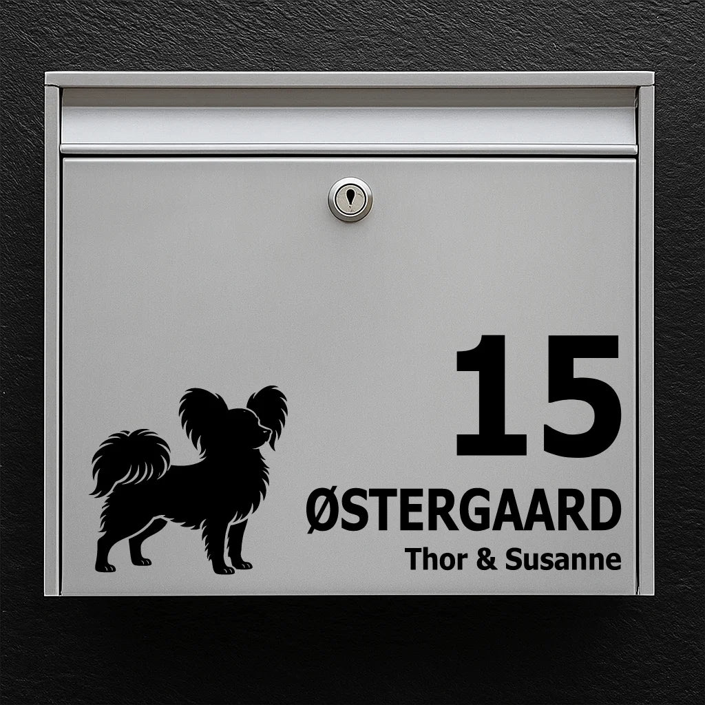 Brievenbussticker met  papillon