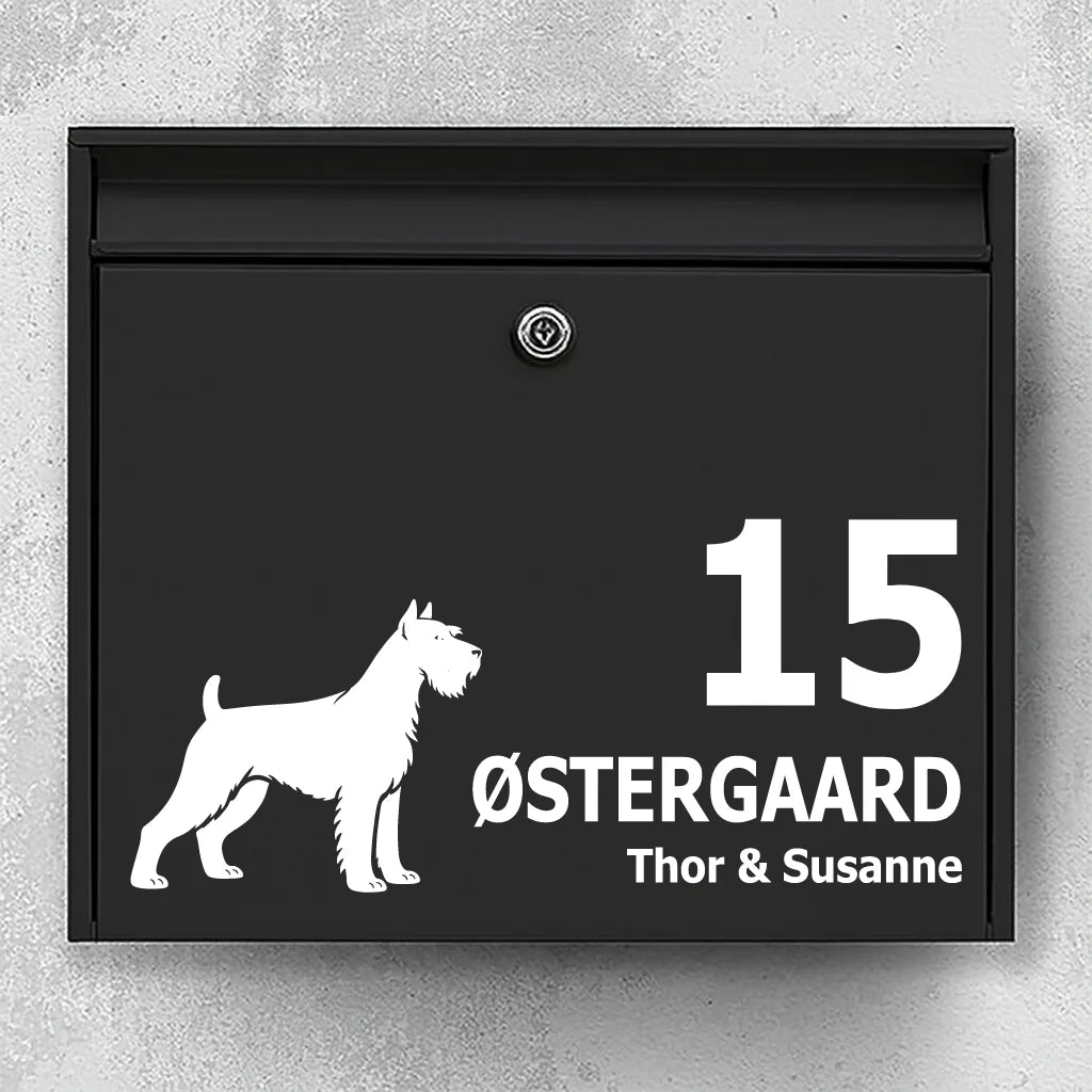 Brievenbussticker met Schnauzer 