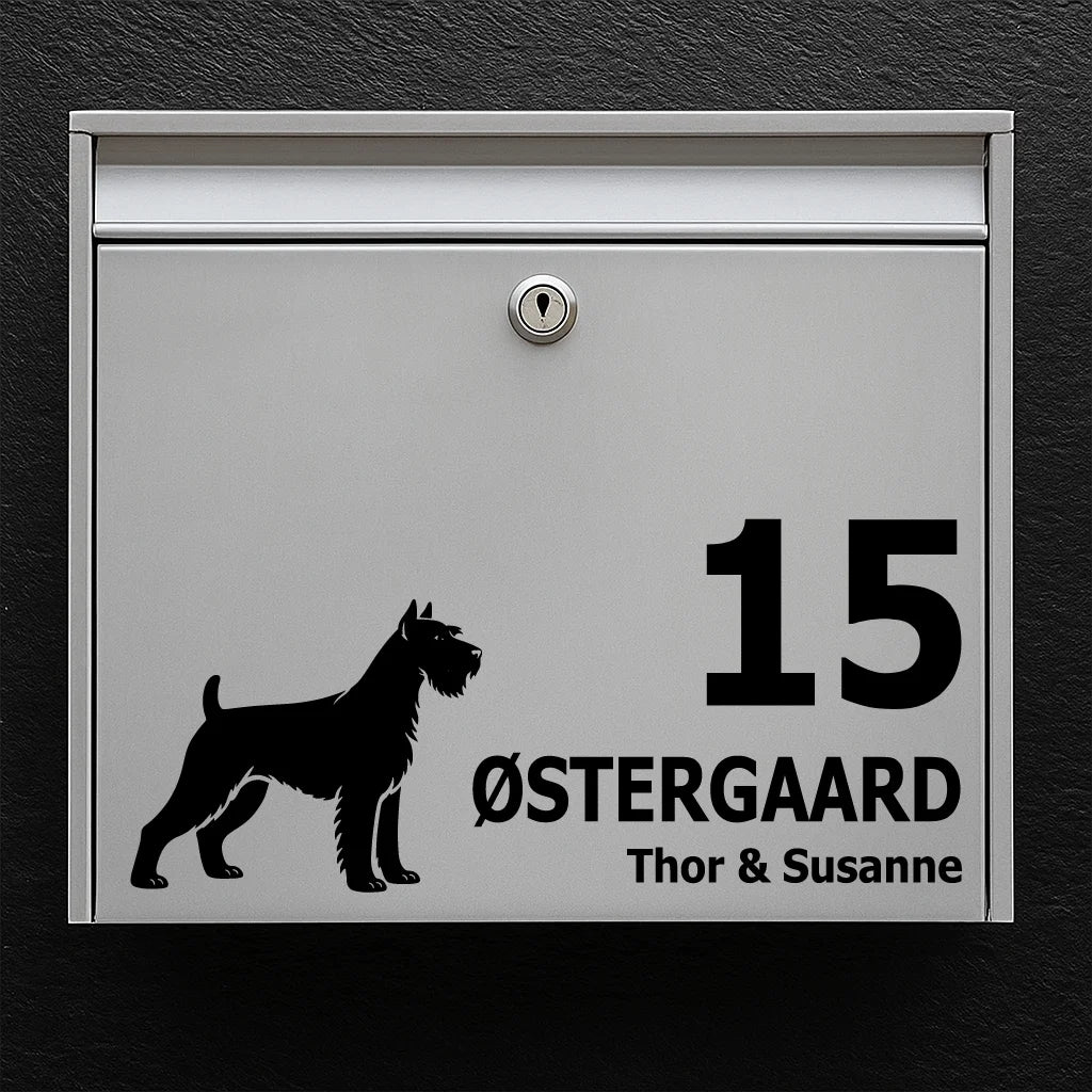 Brievenbussticker met Schnauzer 