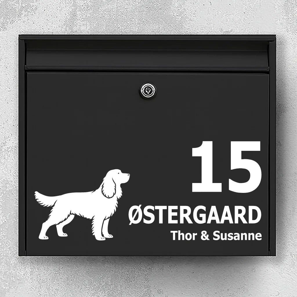 Brievenbussticker met Basset Hound 