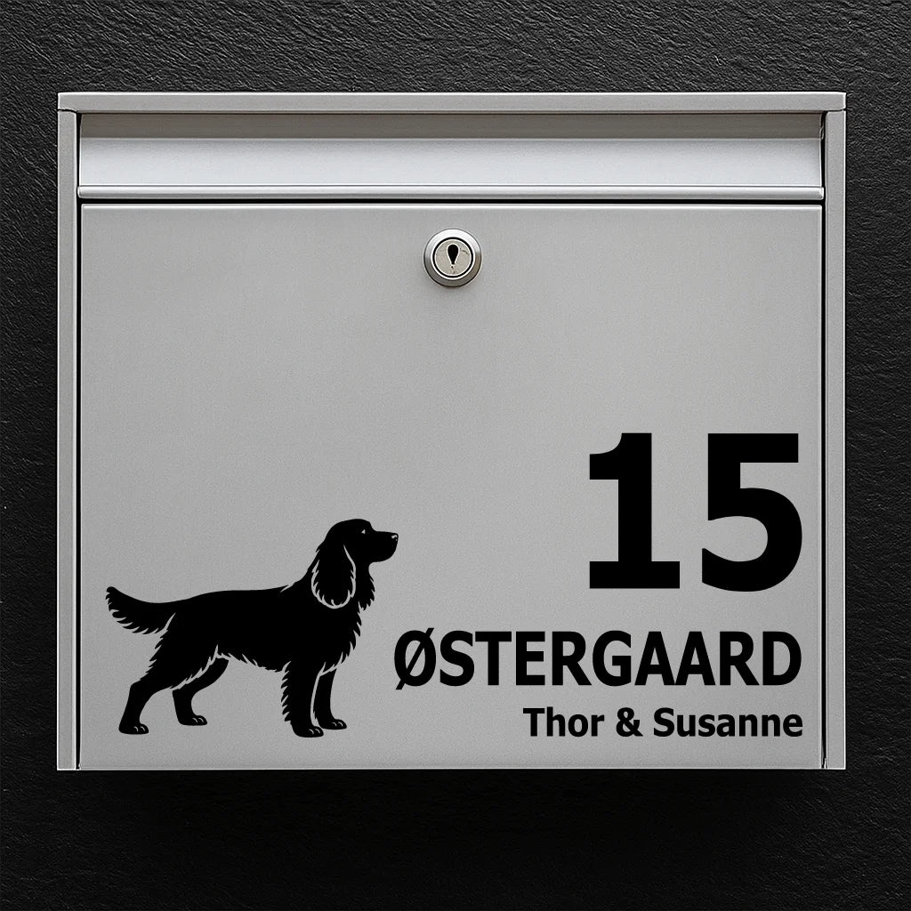 Brievenbussticker met Basset Hound 
