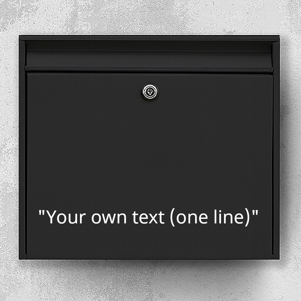 Brievenbussticker - bepaal zelf de tekst (max 30x30cm)